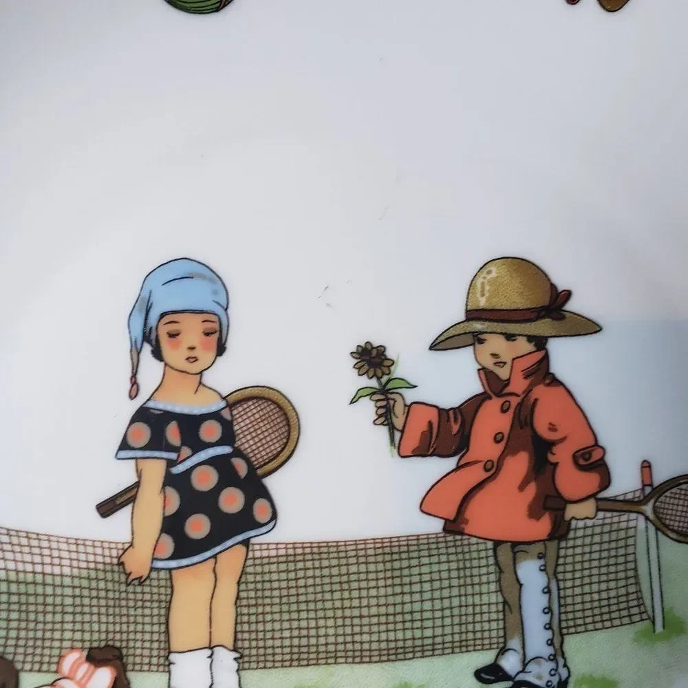 CUTE Pier 1 One Imports Porcelain Nostalgic Children Plates Made in Germany